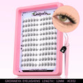 GROINNEYA Natural Cluster Lashes C Curl Manga Lashes Soft Cross Wispy Individual Cluster Anime Eyelashes Extension Eye Makeup