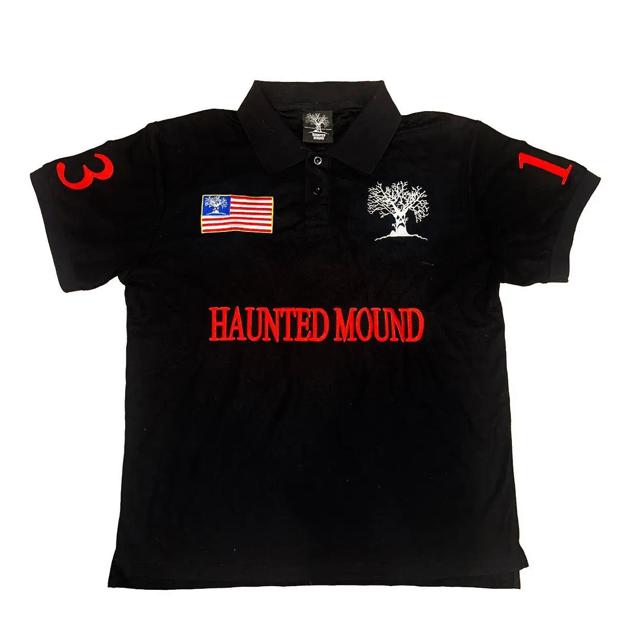 American Flag Tear Patchwork Retro Old Short Sleeve Polo Shirt Y2k Loose Boy Hip Hop Embroidery Clother Top Cotton Men Clothing