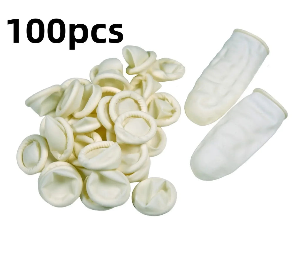 20/300PCS Disposable Fingertips Protector Gloves Natural Rubber Non-slip Anti-static Latex Finger Cots Fingertips rubber gloves