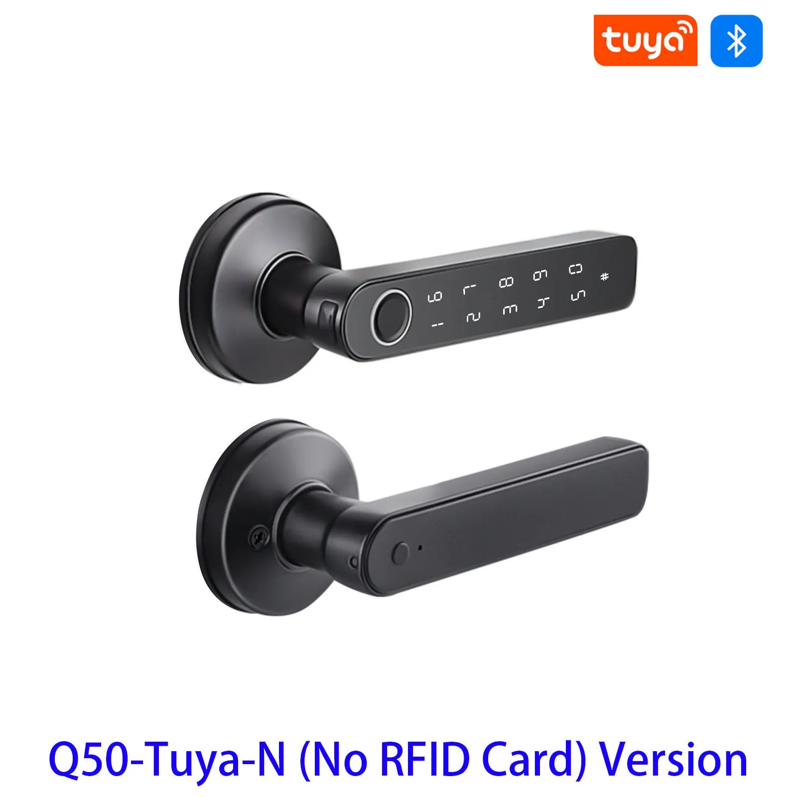 M5 Tuya BLE Fingerprint Door Lock Smart Digital Electronic Lock with Password/Key/IC Card(Optional)/ Smartlife/ Tuya APP Unlock