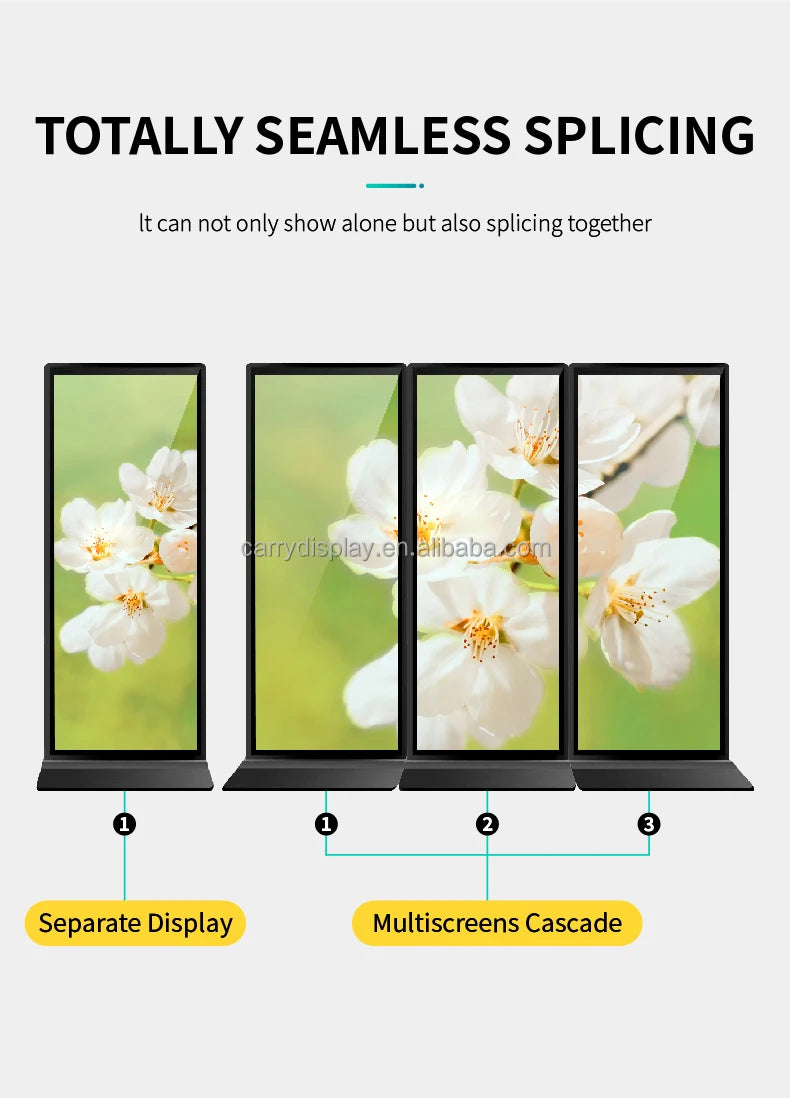 Hot Selling LCD Advertising Interactive Screen Digital Signage Kiosk Totem Floor Standing Display for Restaurant