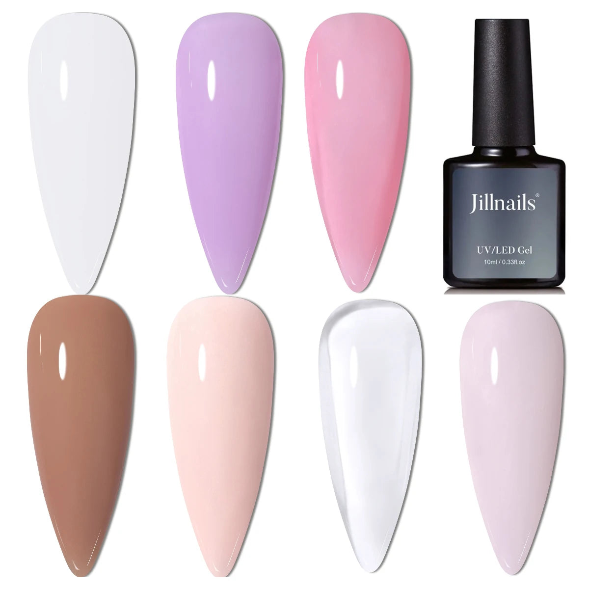 Jillnails Liquid Builder Nail Gel TPO Hema Free for Nail Extension Pink Brown Nude Milky White 50g/100g Nails UV Gel