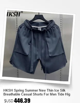 HKSH Autumn New Men's Hooded Distressed Patchwork Folded Waste Land Tactical Punk Techwear Shoulder Batwing Sleeve Jacket HK2392