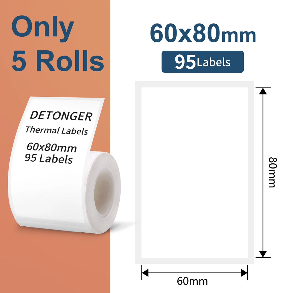 DETONGER DP30S 28-80mm Mini Portable Thermal Printer Multifunctional Barcode Label Sticker Maker BT Android / iOS