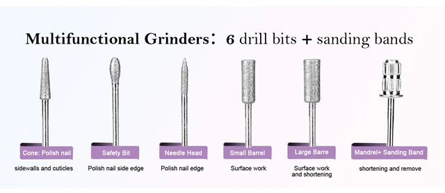 Professional Nail Drill Set Manicure Cutter Nail Equipment Nail Supplies Home Use Electric  Nail Drill Machine Nail Grinder