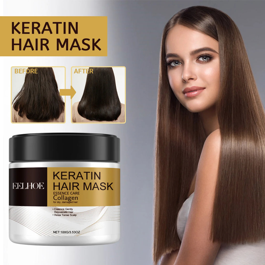 Repair & Moisturizing Hair Mask - Deeply Nourishes Damaged Hair, Repairs Dryness, Split Ends & Tangles