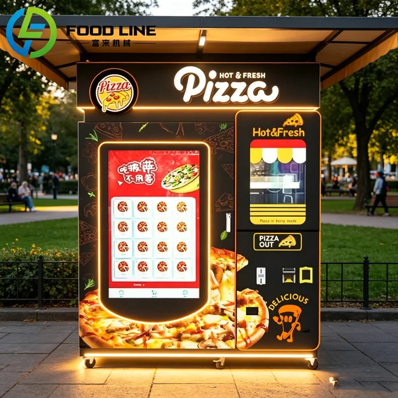 Pizza Vending Machine Supplier Pizza Dispenser Distributeur Automatique Outdoor Pizza Vending Machine for Sale Customized