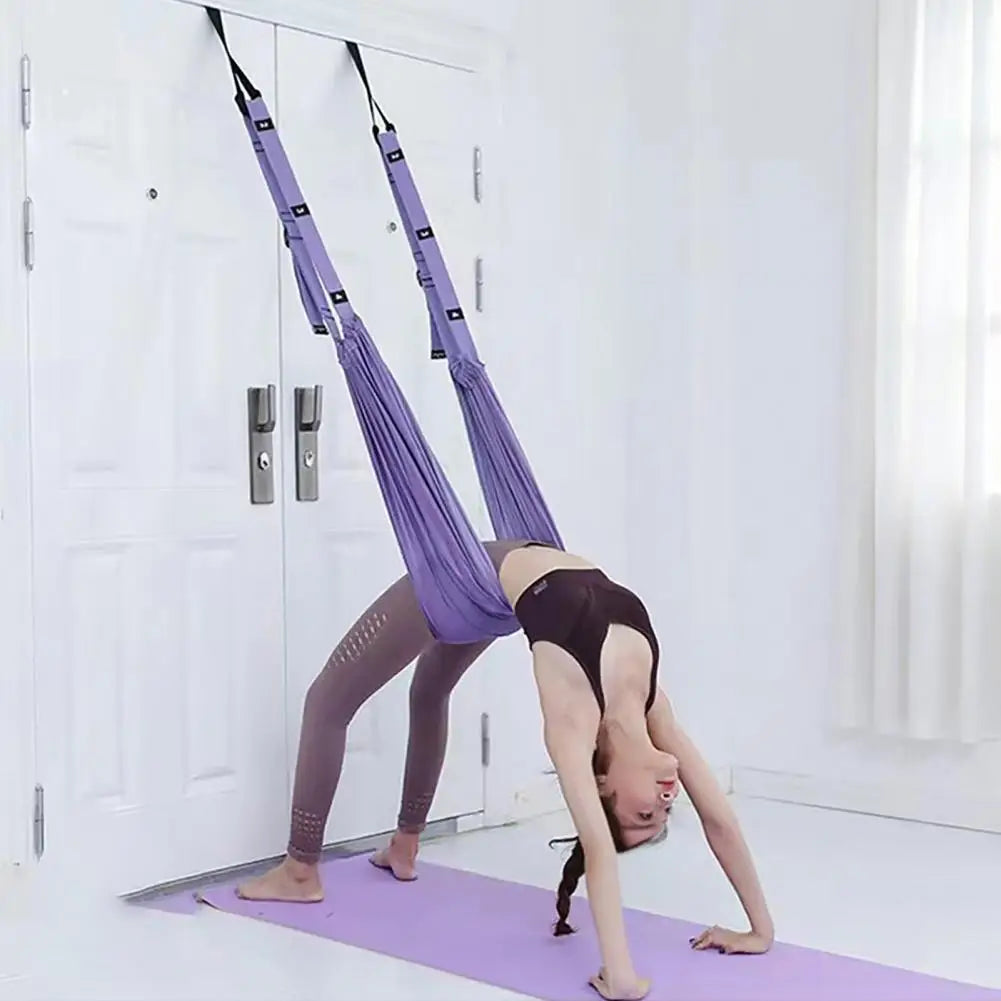 Waist Stretcher Rope Aerial Yoga Stretching Rope Backbend Assist Flexibility Trainer Back Pain Relief Strap for Waist Leg