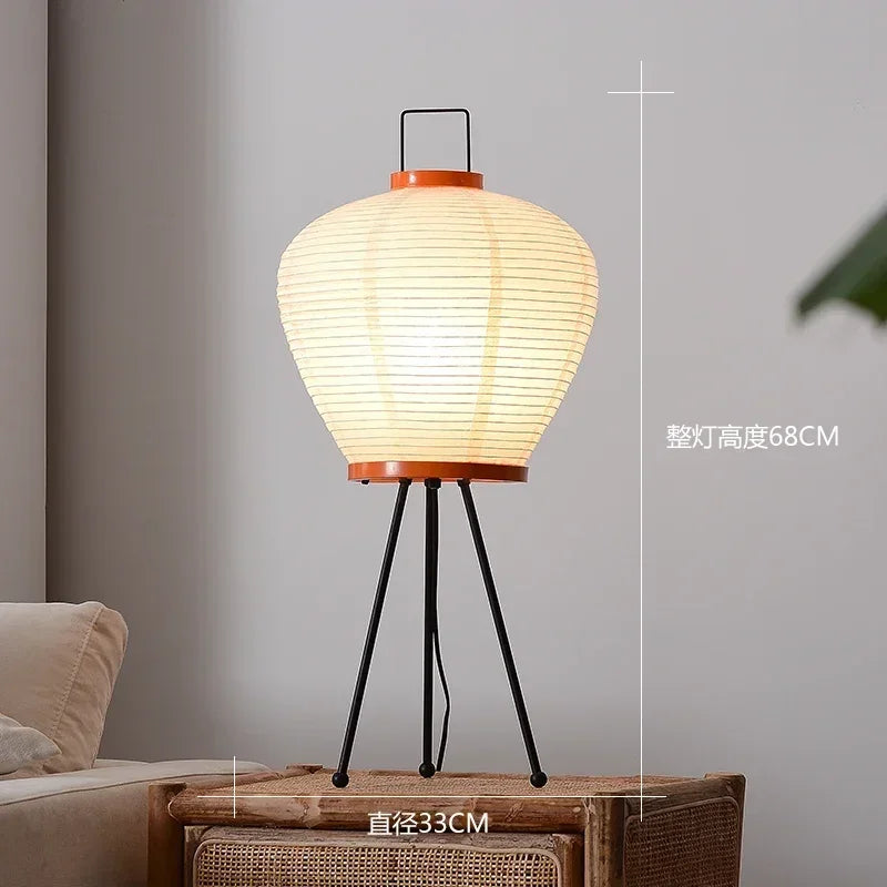 Akari Noguchi Lamp Yong Floor Lamp Japanese Designer LED Rice Paper Lantern Bedside Study Hotel Art Decor Standing Lamp