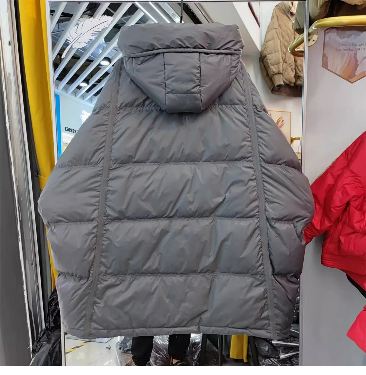 2025 New Winter Women 90% White Duck Down Jacket Casual Loose Over Size Warm Parka Female Drawstring Hooded Puffer Coat