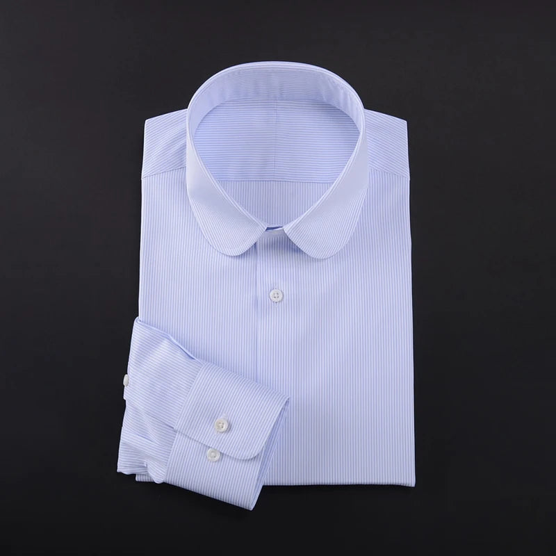 custom men's shirt Eton collar slim-fit business gentleman suit mens formal shirts