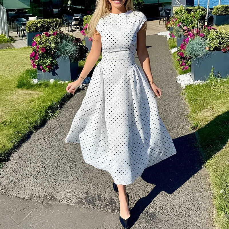 Elegant Pure Color Backless Slimming Dress Summer 2026 New Arrival Women's Fashion High Waist Floor Length No Sleeve