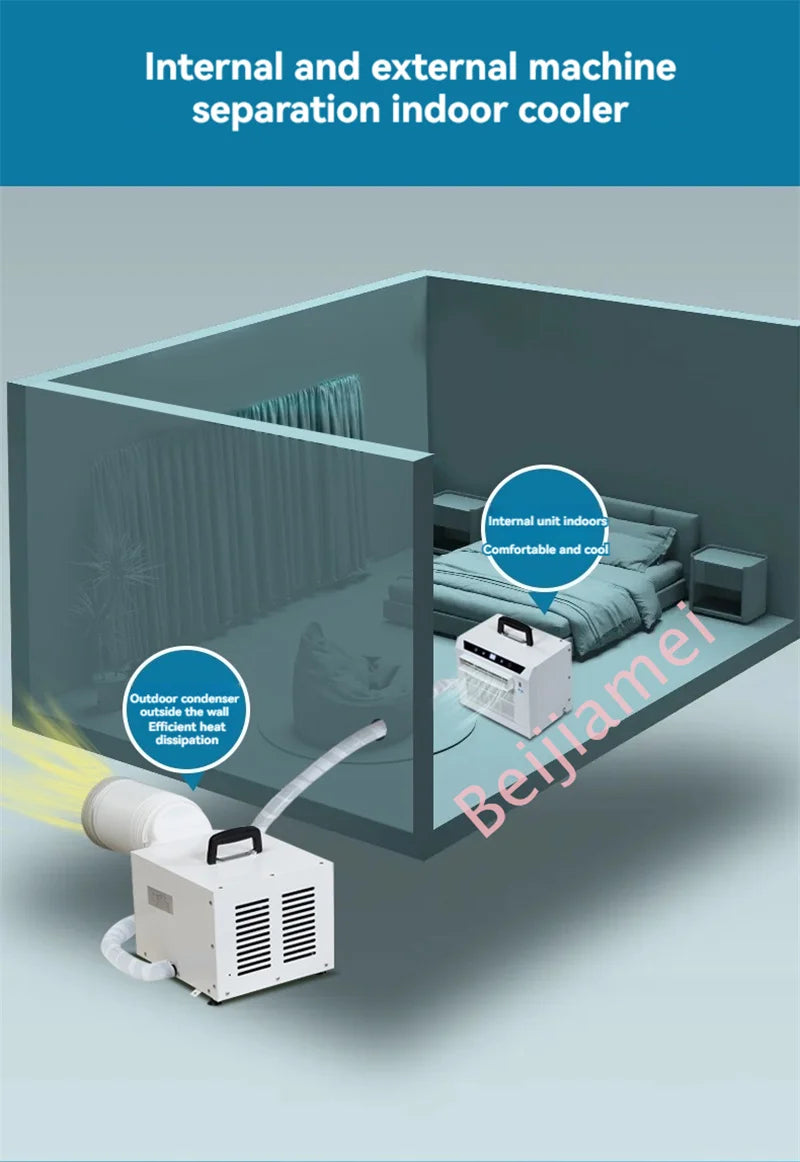Air Conditioner Mini Mobile Split Portable Air Conditioner Caravan Camping Air Conditioner 3000BTU/H With Remote Control
