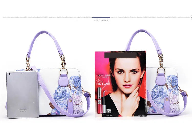 Hisuely Hot Sale Designer Printed Bags for Women Ladies Shopper Bag Shell Elegant Floral Shoulder Handbags