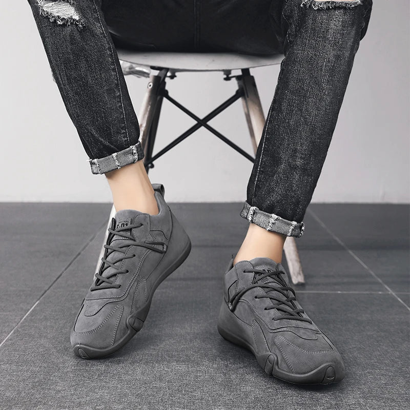 Retro Ankle Boots for Men Flat Casual Snow Boots Sneaker Non-slip Work Shoes Men Short Boots Autumn Zapatillas Hombre