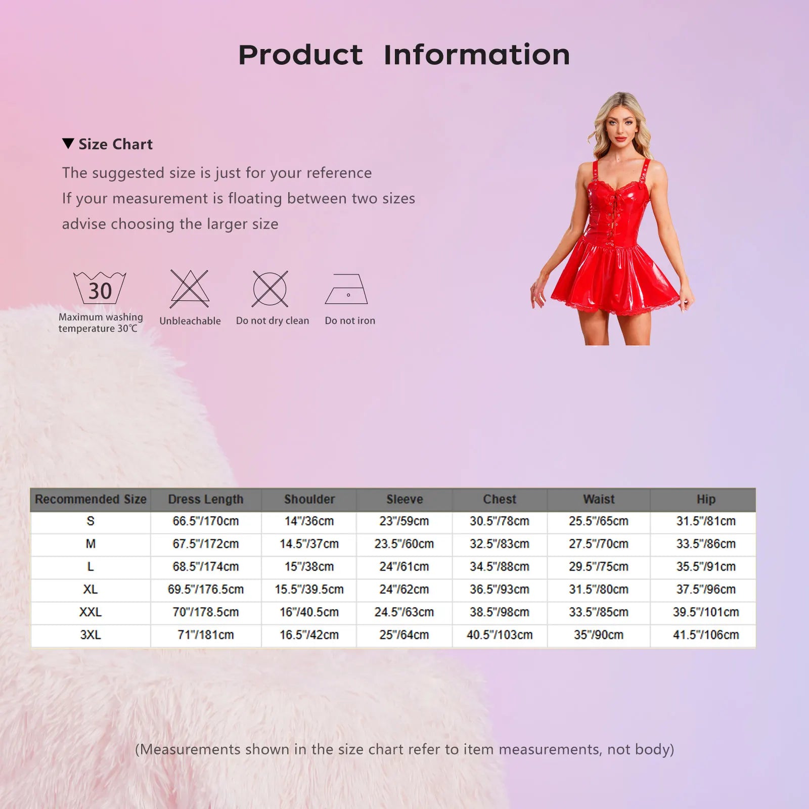 Women Glossy PU Floral Lace Trim Dress Wet Look Latex Slim Dresses Adjustable Shoulder Straps Bodycon Dress for Club Raves Party