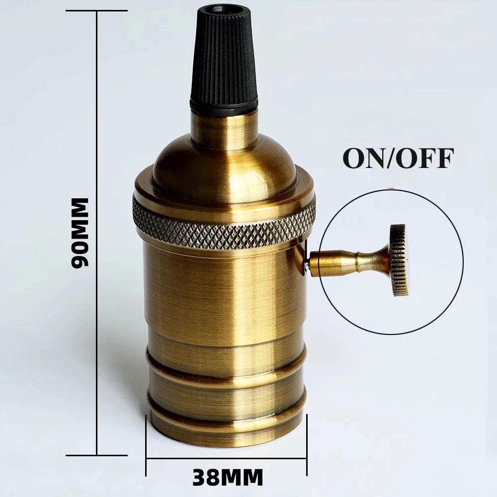 Lamp Holder Vintage Edison bulb E26 E27 Base Screw Bulb base Aluminum Light 110V 220V Socket Industrial Retro Pendant Lampholder