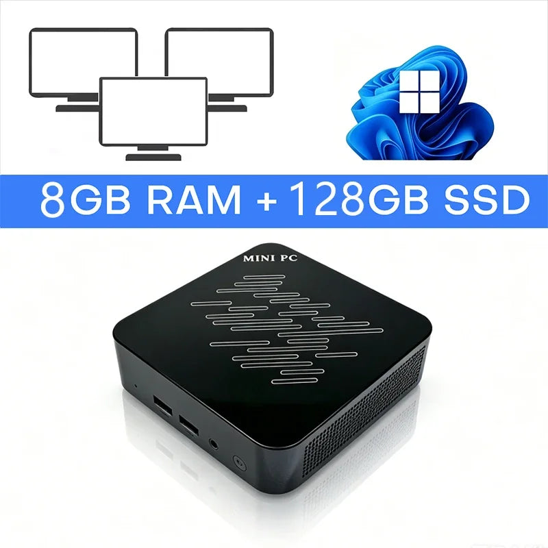 2026 Mini Gaming PC Intel i9-10980HK i3-6100U 16GB 32GB RAM 1TB SSD WiFi 6 BT5.2 4K Mini Desktop Host
