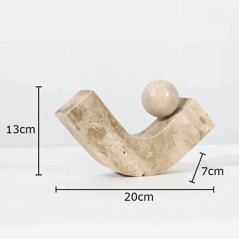 Geometric Arc Natural Stone Ornaments Modern Crafts Desk Decoration Minimalist Desk Decoration Home Aesthetics Modern Art Statue