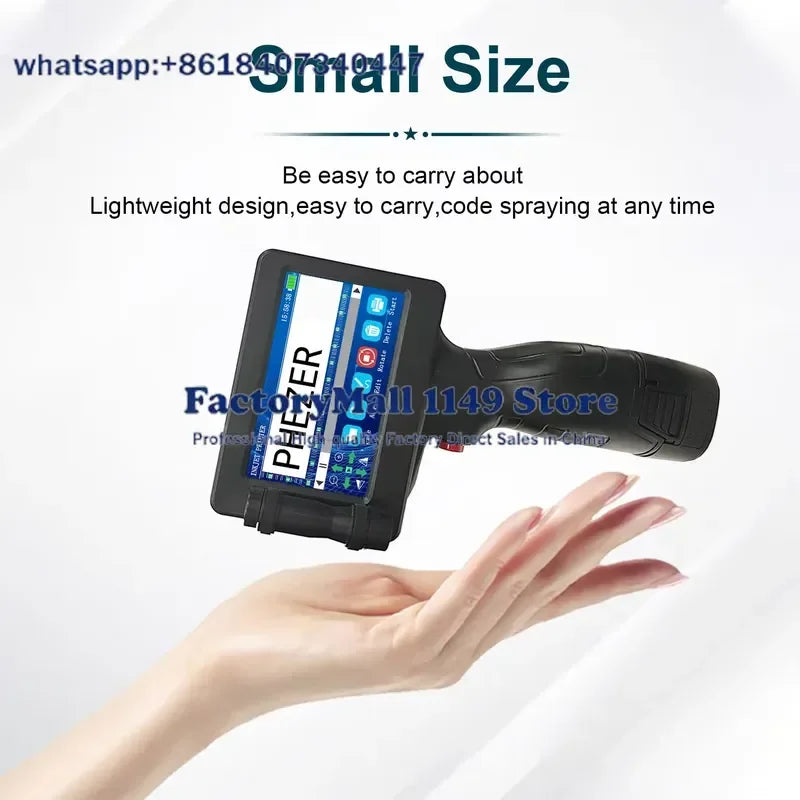 For Phezer P17 Handheld Inkjet Printer 12.7mm Portable Date Code Expiry Batch Number Logo QR Barcode Label Maker 28 Languages