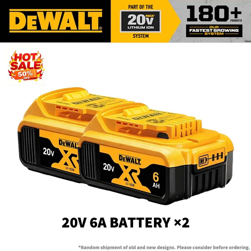 100% Genuine DEWALT 20V Max 2/5/6/9Ah Battery Charger Combo Li-Ion XR Series for Power Tools Battery DCB200,DCB202,DCB205,DCB206