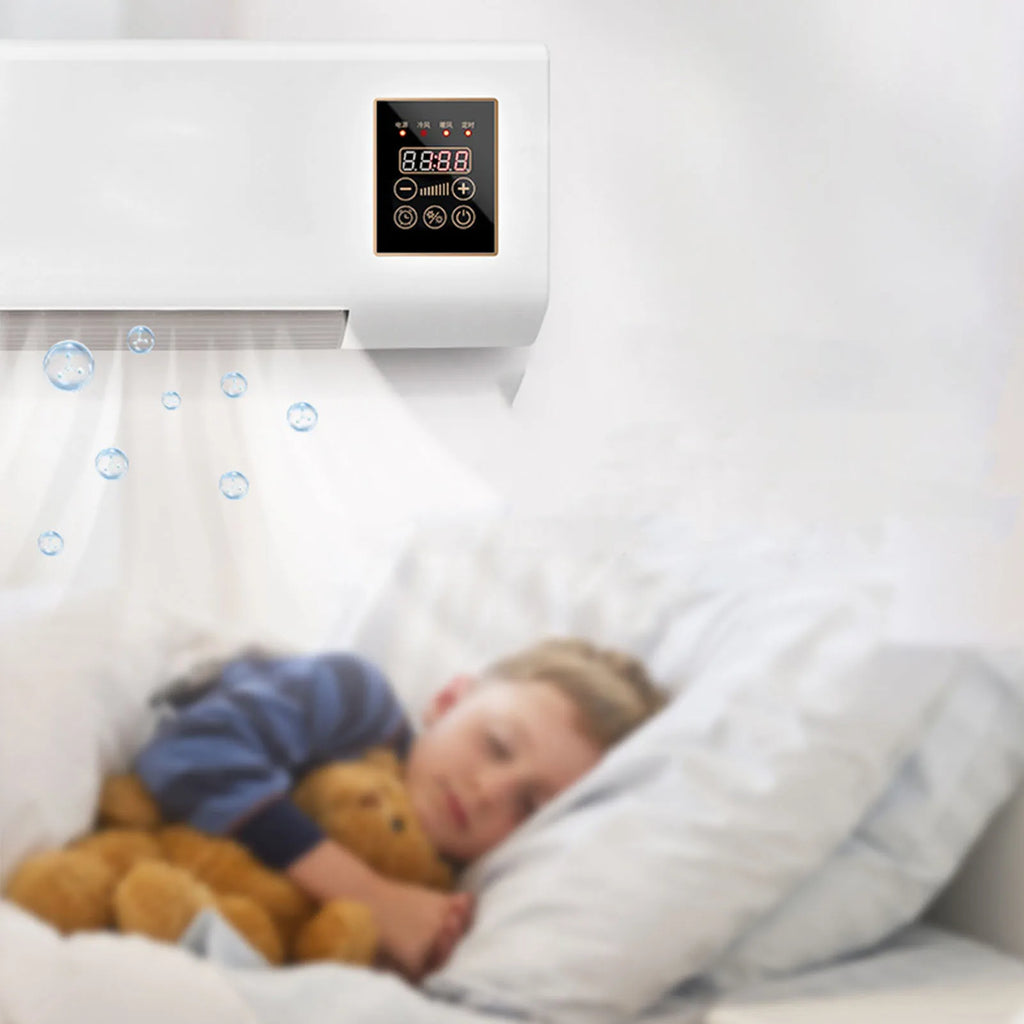 2 in 1 Air Conditioner 1800W Cool Warm Dual Use Wall Mounted Portable Air Conditioning with Remote Control for Home Bedroom