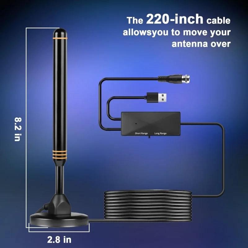 Popular Terrestrial Digital TV Antenna, Indoor/Outdoor Suction Cup TV Antenna, DTMB Home DVB-T2 Antenna