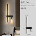 Modern LED Wall Lamps with Switch for Bedroom Indoor LED Wall Lights with 350° Rotatable Spotlight for Kitchen Dinning Room Home