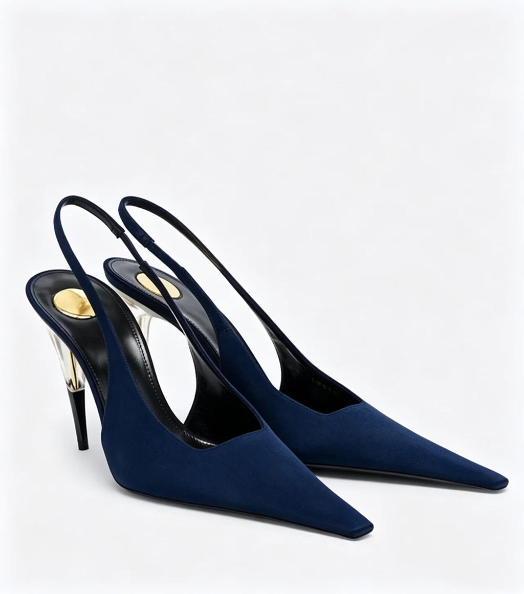 Ladies' Summer New High Heel Pointed Sandals Fashion Small Square Party Wedding Ladies' High Heel Sandals