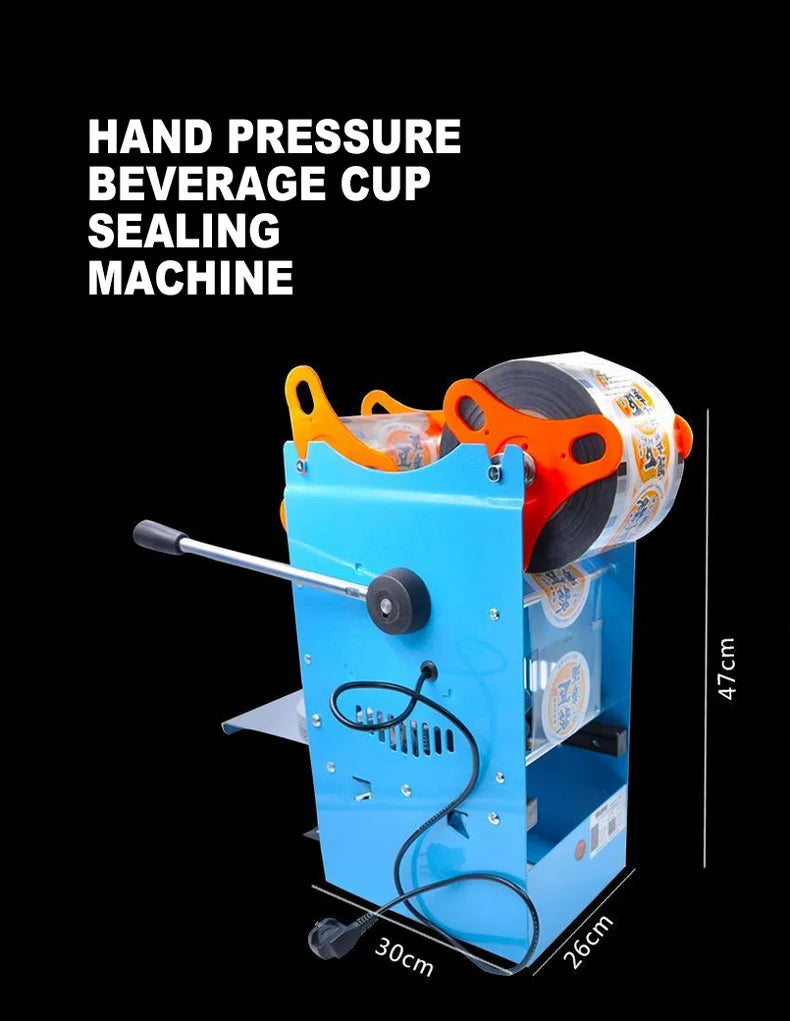 95MM Commercial Cup Sealing Machine Manual Pressure Sealing Machine Beverage Cup Sealer Milk tea Seal machine Boba Tea Machine