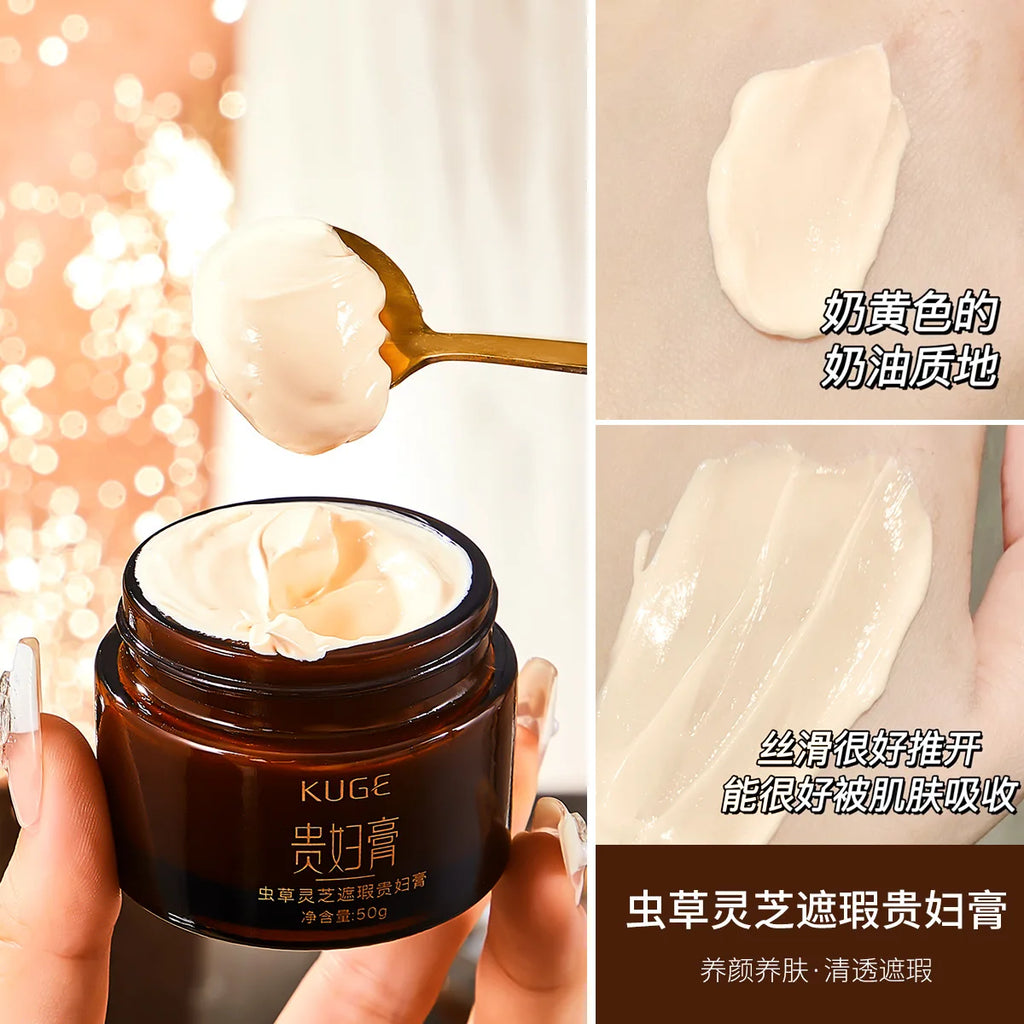 Kuge Cordyceps Lingzhi concealer Lady Cream, Clear, Moisturizing and Moisturizing face cream