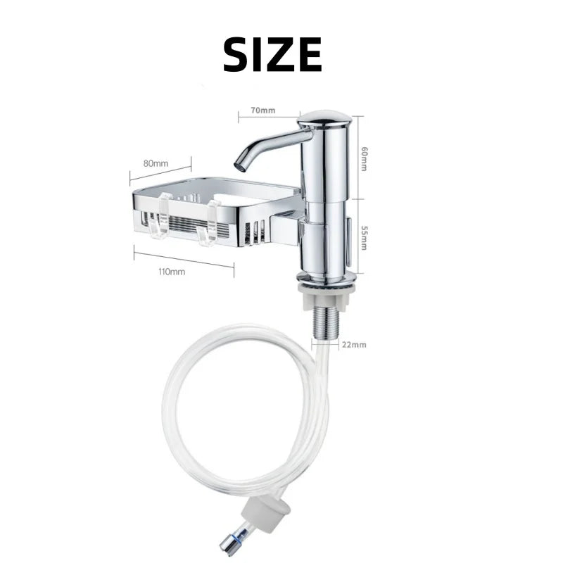 1pcs Kitchen Sink Soap Dispenser Extension Tube Detergent Pusher Hand Push Plastic Soap Dispenser for Sink Accessories
