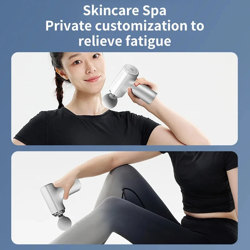 Portable AI Fascial Massage Gun Electric Percussion Massager Body Relaxation With 4 Replaceable Massage Head LED Night Light