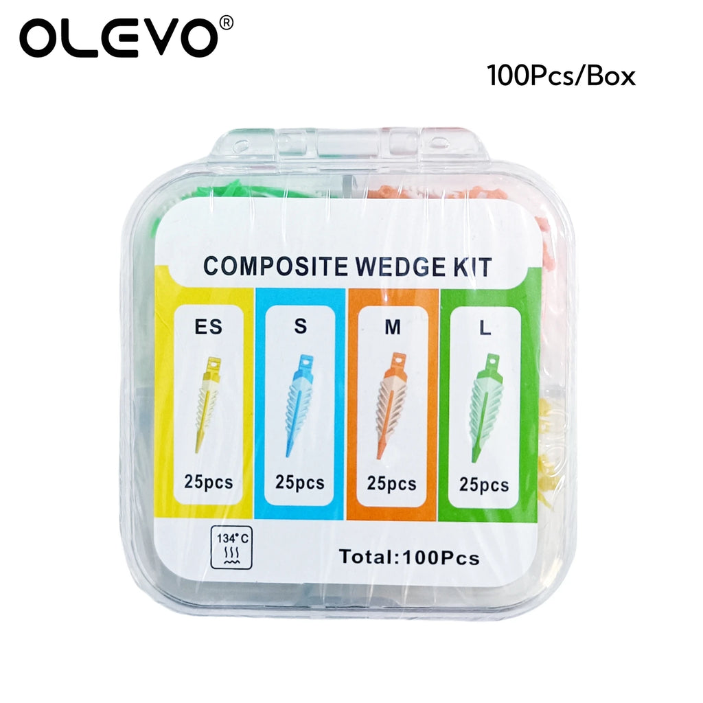 Dental Autoclave Sterilizable Silicone Interdental Wedges Kit Sealing Composite Filling Teeth Gap Wedge for Tooth Restoration