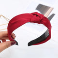 Women Girls Wide Top Knot Hair Bands Headdress Solid Color Cloth Headband Bezel Girls Hairband Hair Hoop Female Hair Accessories