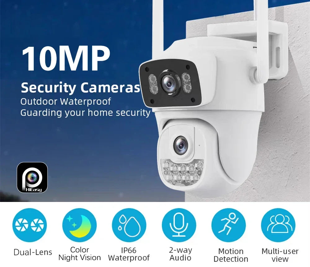 3.6mm Wide Angle Outdoors 6MP Tuya Smart Dome IP Camera Motion Detection POE CCTV 120 Degrees Security Video Surveillance Camera