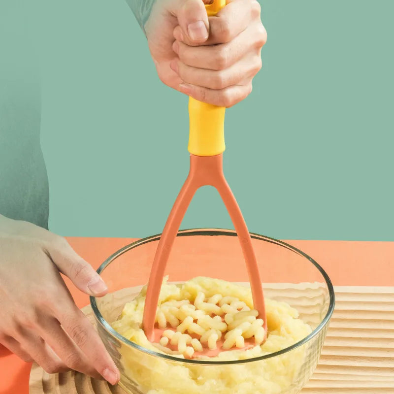 Long Handle Potato Masher Pressure Mud Machine Fruit Vegetable Masher Tool Kitchen Gadgets Machucador Картофельная давилка
