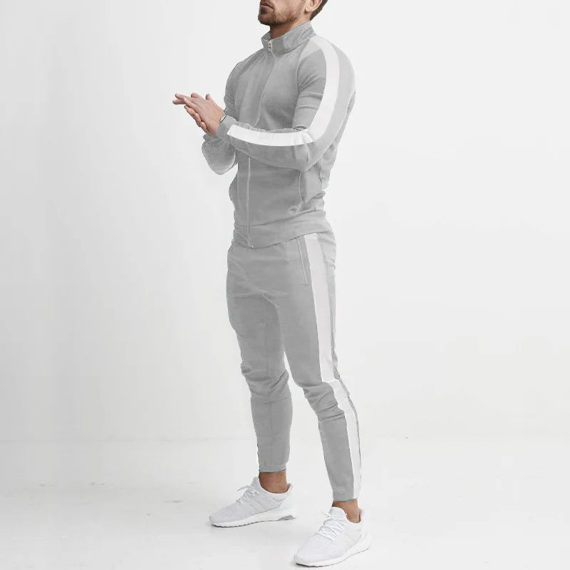 Europe America Autumn and Winter New Casual Men's Sports Suit Casual Suit Hooded Sports Men's