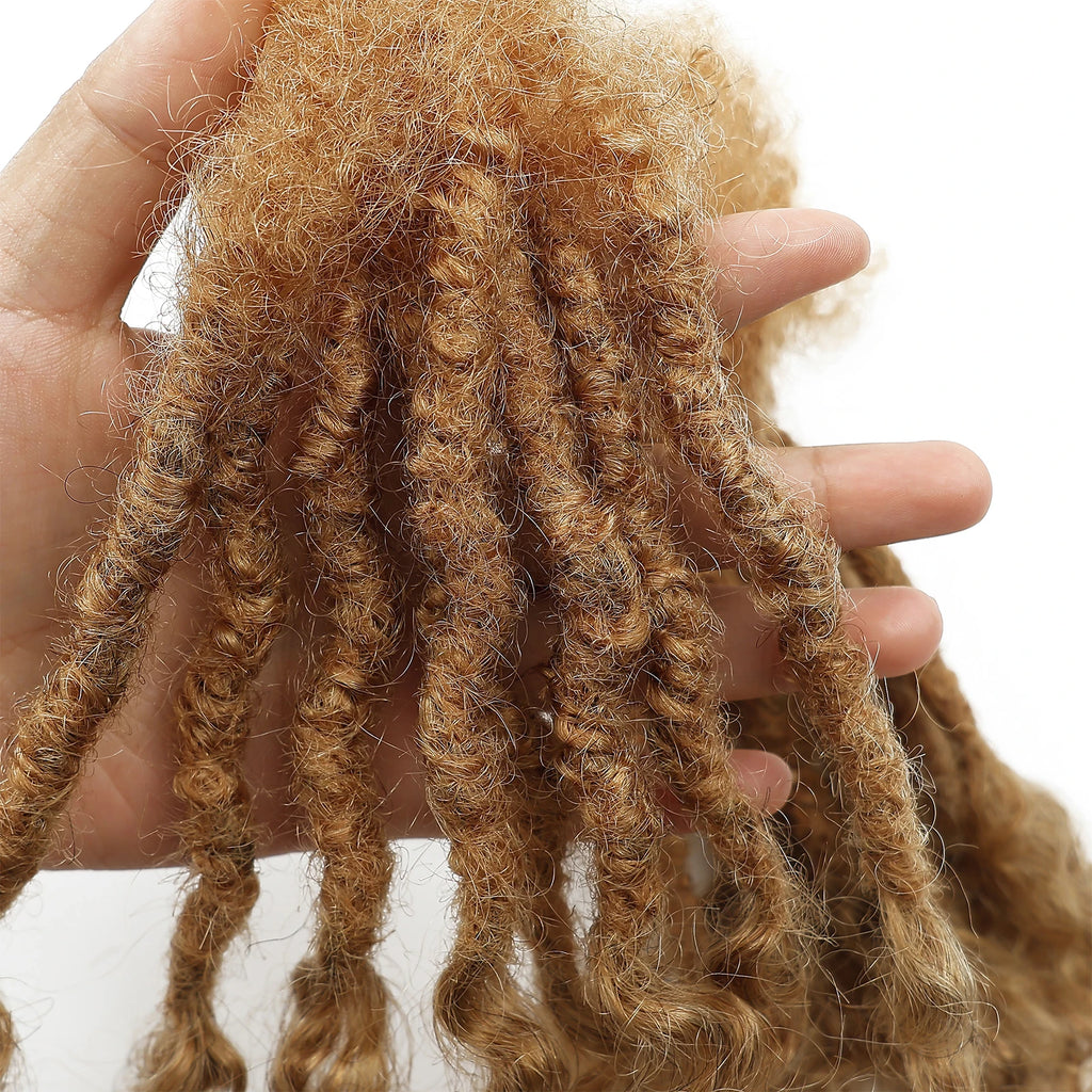 20 Strs/Pack 6-30inch 27# 0.6cm Thickness 20strands Per Pack Boho Dreadlocks Curly End Lisa Locs Extensions for Goddess