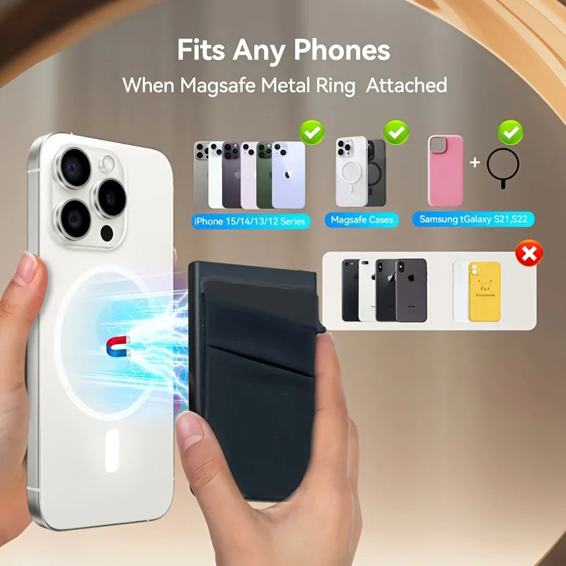 Pop-Up RFID Blocking Card Holder Aluminum Alloy Card Push Bag Large-Capacity Phone Magnetic Metal Box Wallet Men Women Purse
