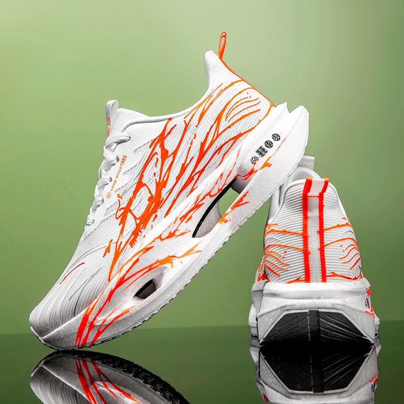  Men Jogging Sports Shoes Carbon Plate Professional Running Shoes Cushioning Sneakers Male Outdoor Breathable Athletic Shoes