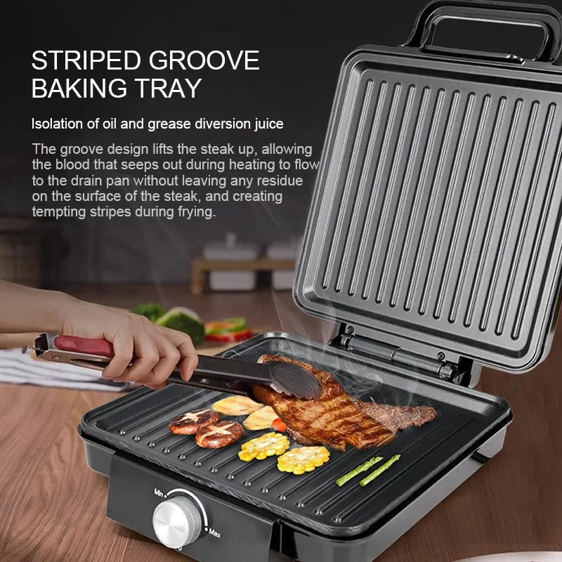 Household Four Pieces Waffle Iron Multifunctional Sandwich Maker Electric Crepe Grill Breakfast Kitchen Equipment