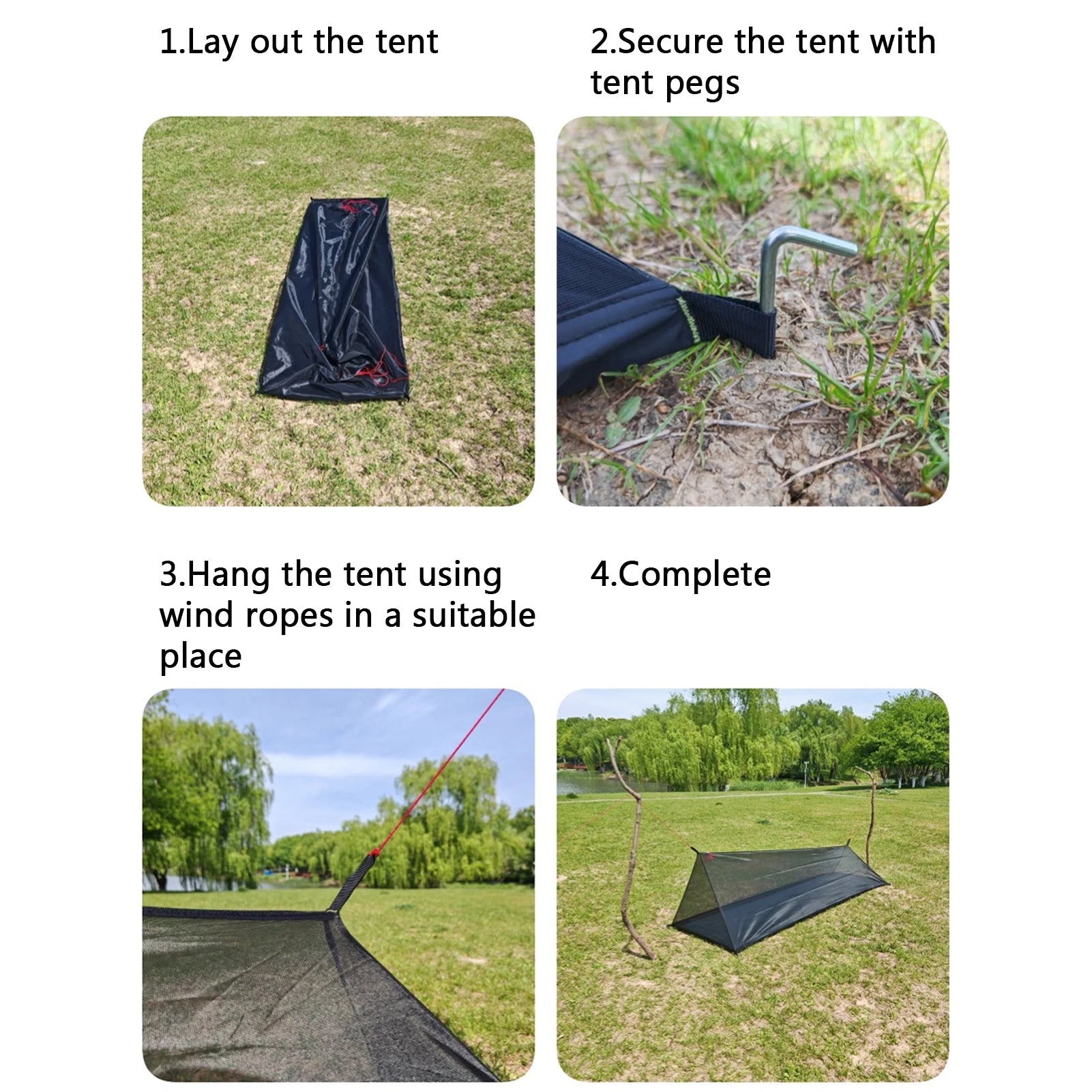Lightweight Tent, Outdoor Adventure, Breathable Tent, 40D Fabric, Camping Tent, Lightweight, Compact, and Portable Tent