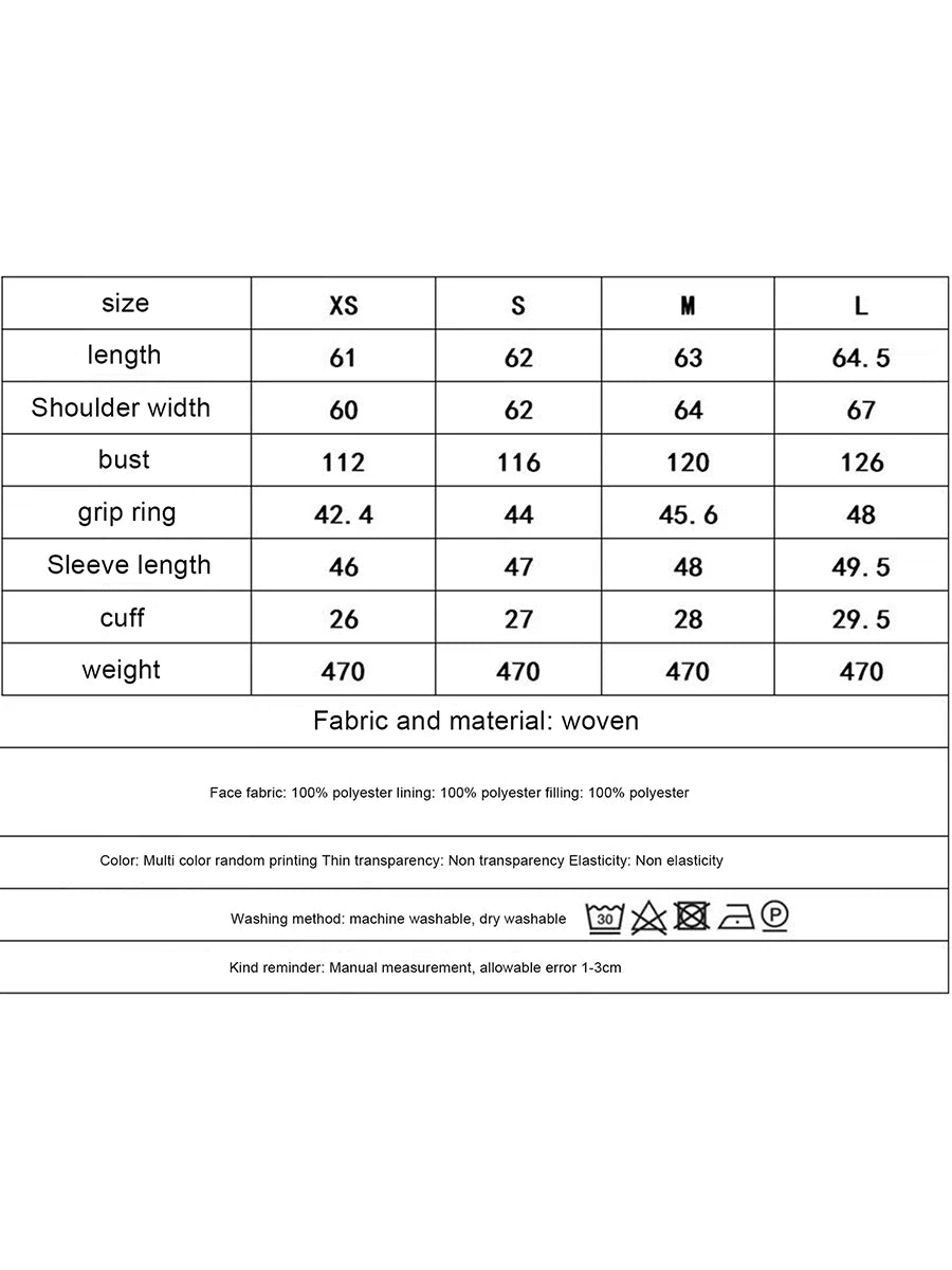Womens Fall Winter Jackets Floral Print Stand Collar Open Front Quilted Coat Long Sleeve Padded Outerwear Vintage Casual