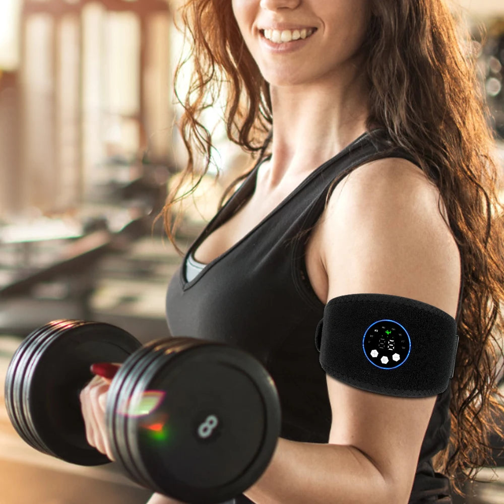 Smart Arm Massager EMS Muscle Stimulator Electric Arm Trainer USB Recharge Slimming Shaping Massager Weight Loss Fitness