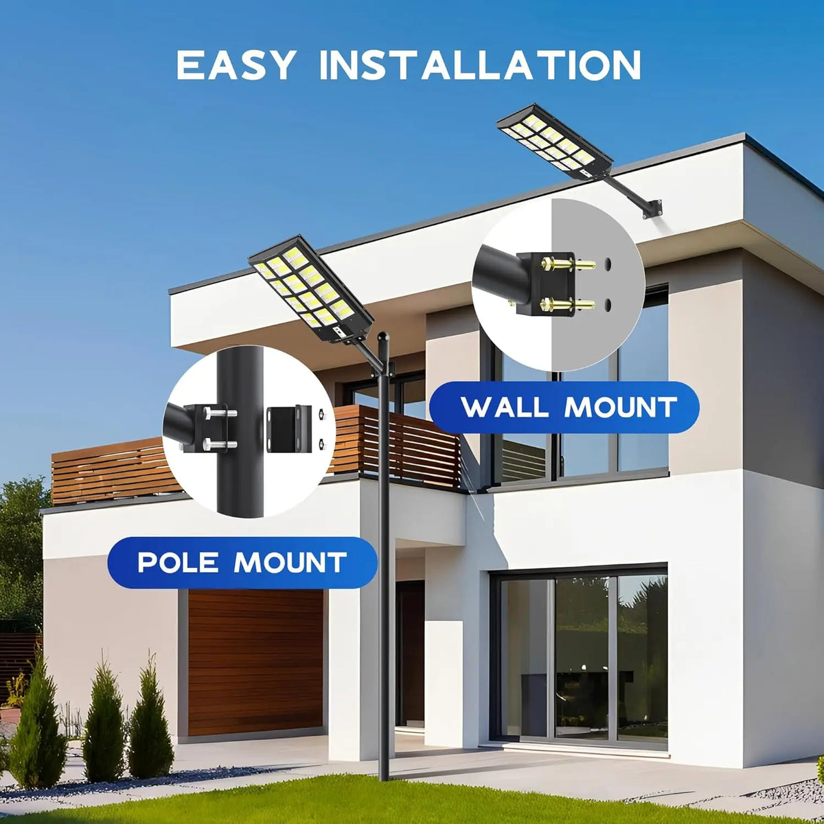 400W Solar Street Lights Outdoor-Solar Lights Outdoor Waterproof Motion Sensor,Solar Parking Lot Lights Commercial Dusk to Dawn