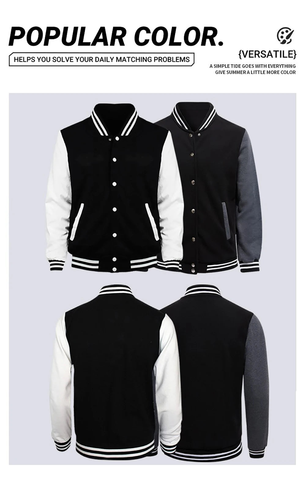 New York And R Art Letter Pattern Baseball Jersey Men'S Autumn Winter Jackets Soft Loose Clothing Sports High Street Clothes