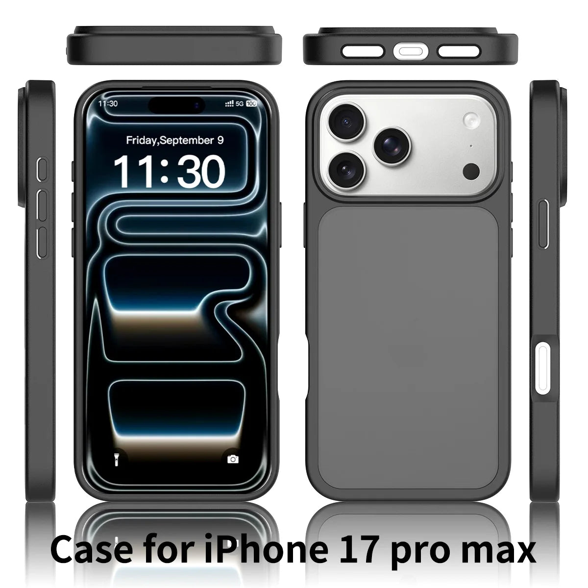 Matte Case for iPhone 17 Pro Max Air 17E 16E 16 Plus 15 14 13 12 17Pro Shockproof Protective Hard Back Slim Frosted Phone Cover