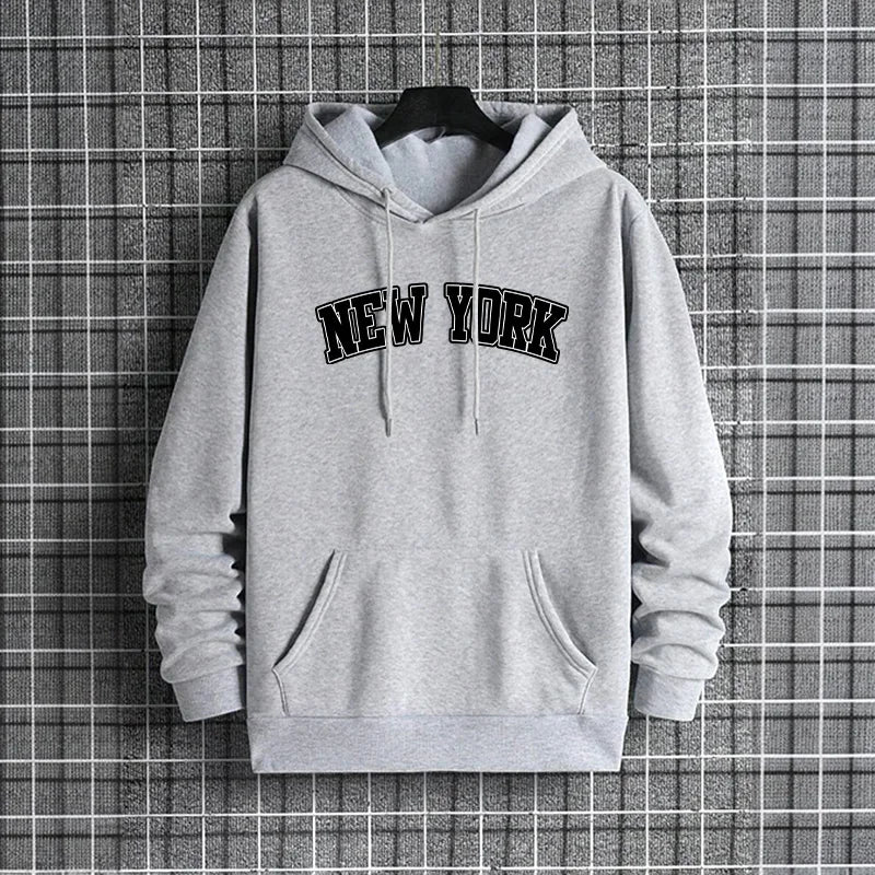 2025 New Arrival Men's Hoodie High Quality Hooded Long Sleeve Sweatshirt Autumn Winter City Vibes Fashion Casual Coat Streetwear