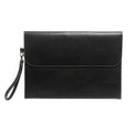 Custom Slim Genuine Leather Laptop Sleeve Button Closure Laptop Cover Notebook Holder Office Travel Document File Bag